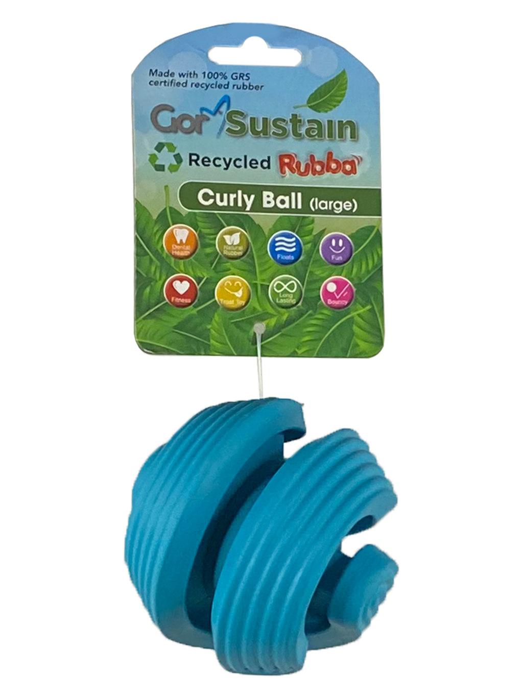 Celova Sustain Rubba Curly Ball (10.) - Large Blue