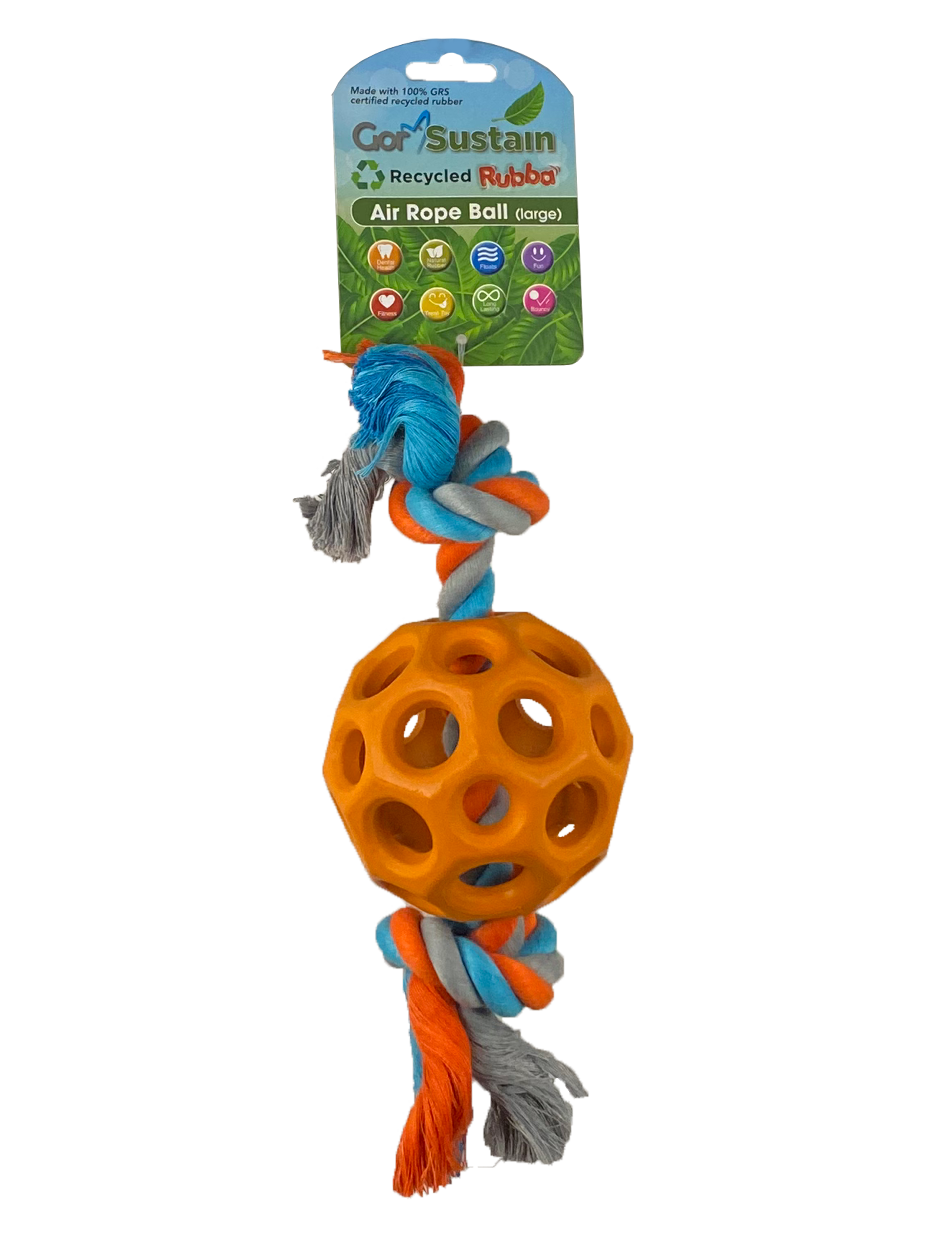 Celova Sustain Rubba Air Rope Ball (10.) - Large Orange