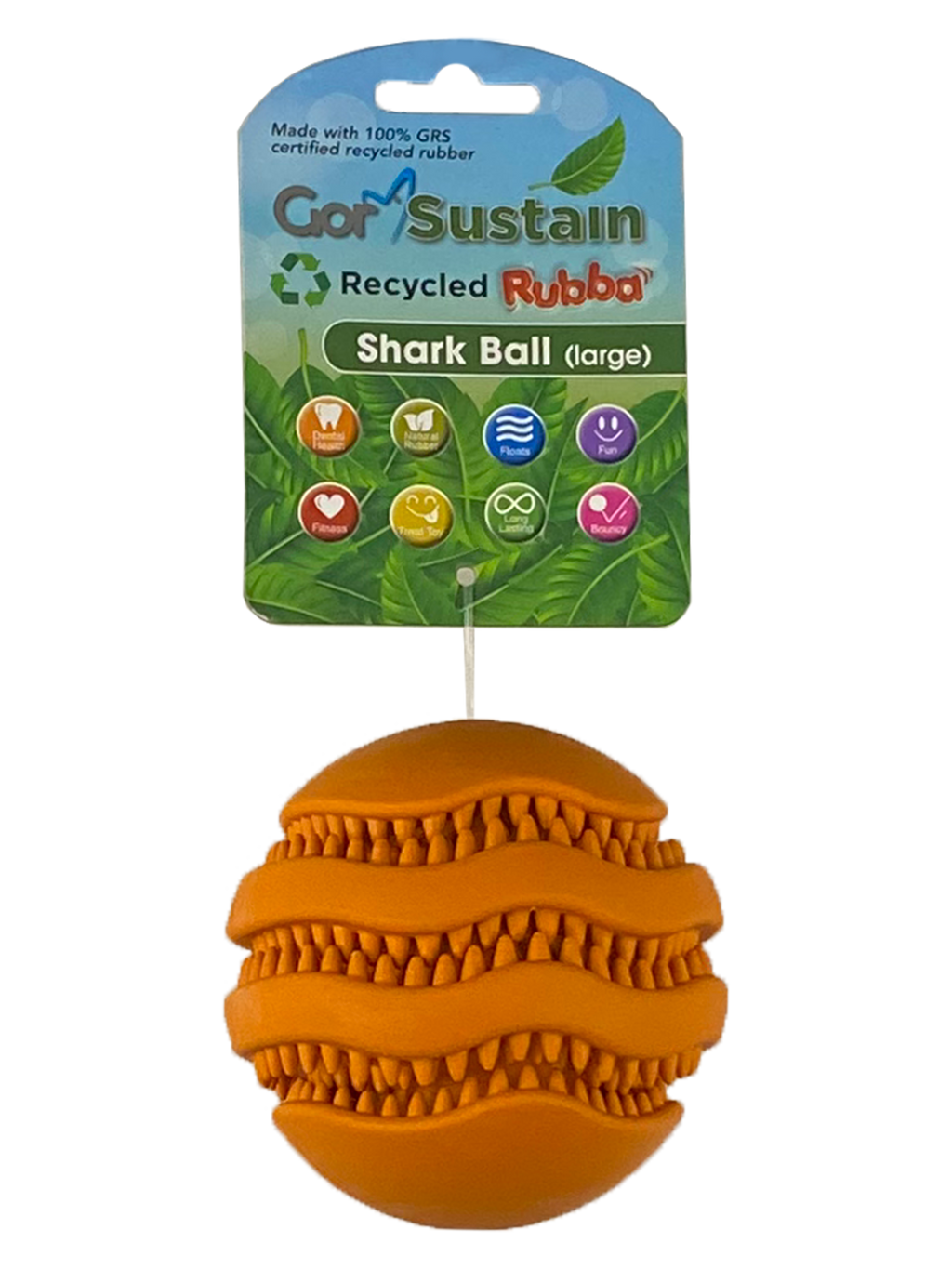 Celova Sustain Rubba Shark Ball (10.) - Large Orange
