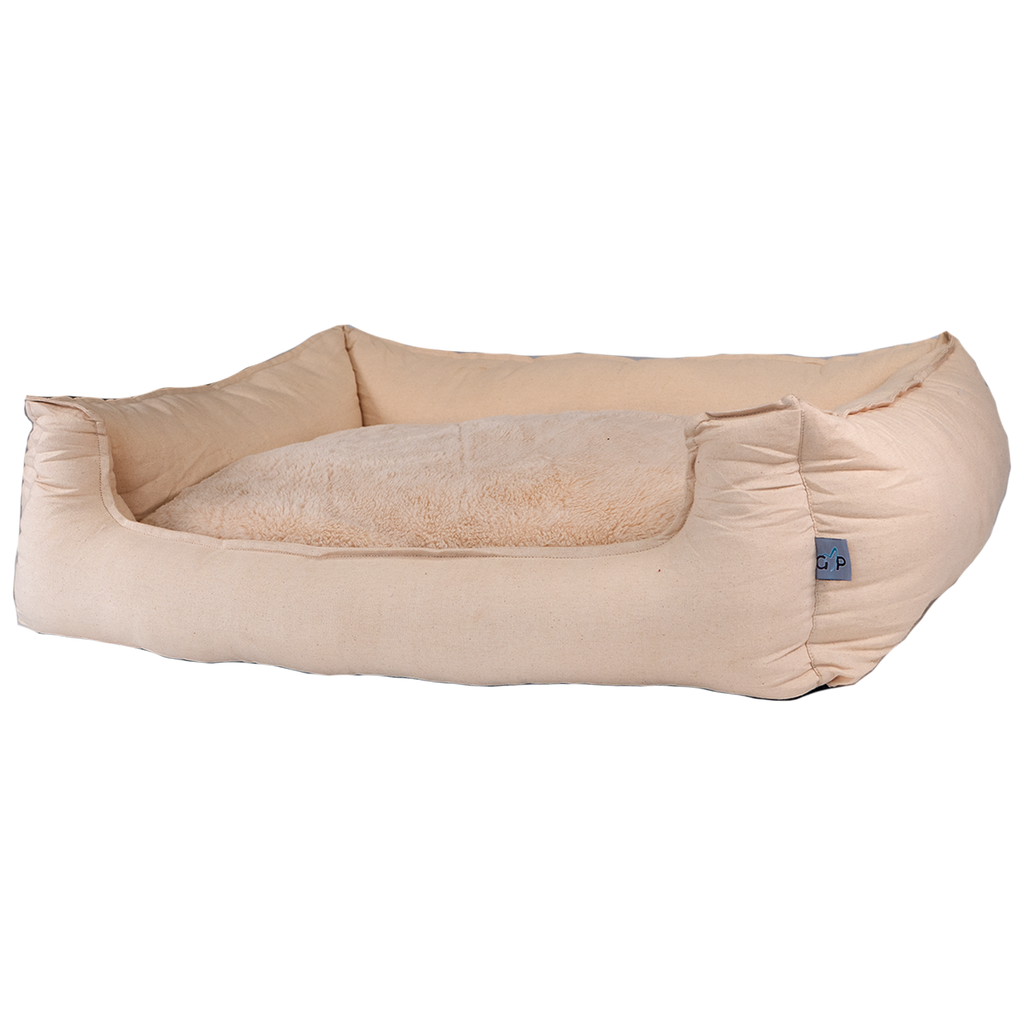 Celova Slumber Cotton Dog Bed - X-Large Beige