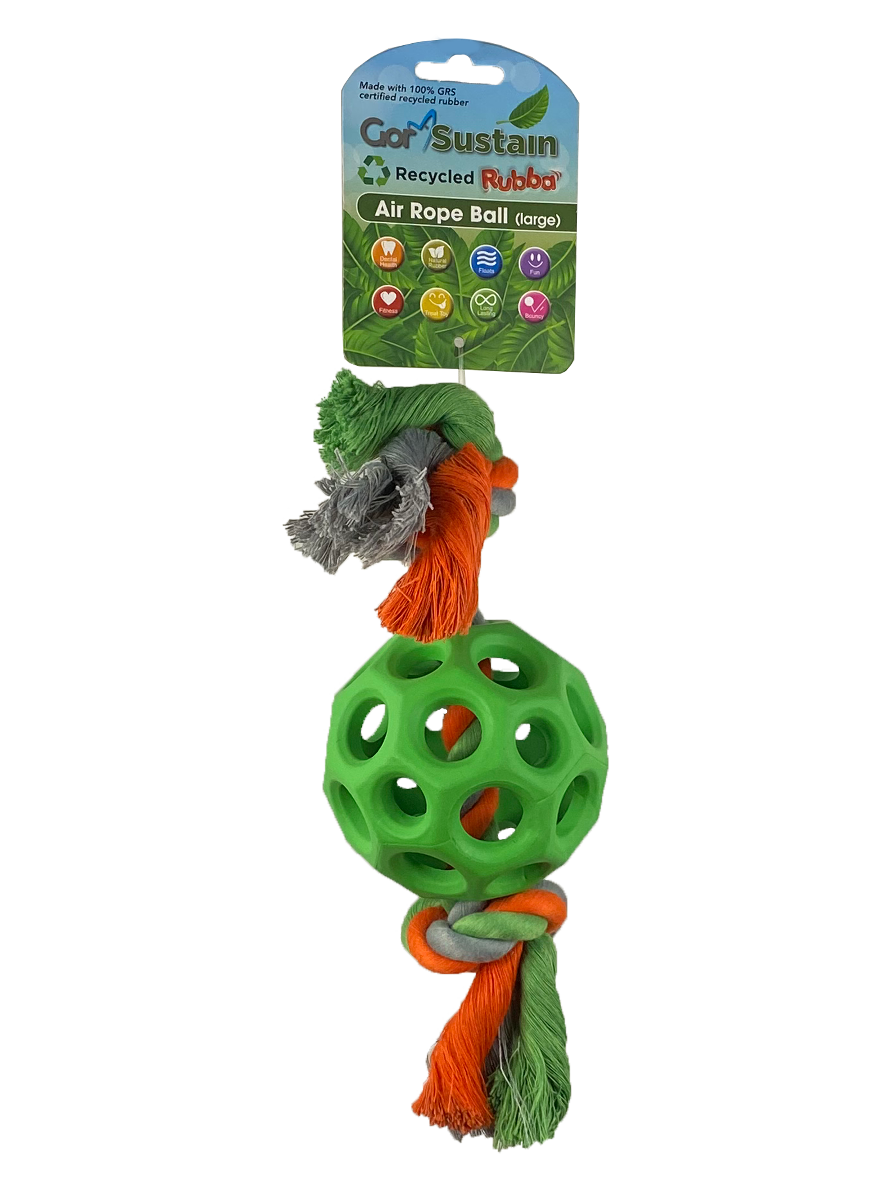 Celova Sustain Rubba Air Rope Ball (10.) - Large Green
